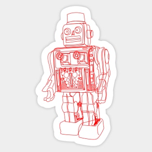 Red Robot Sticker